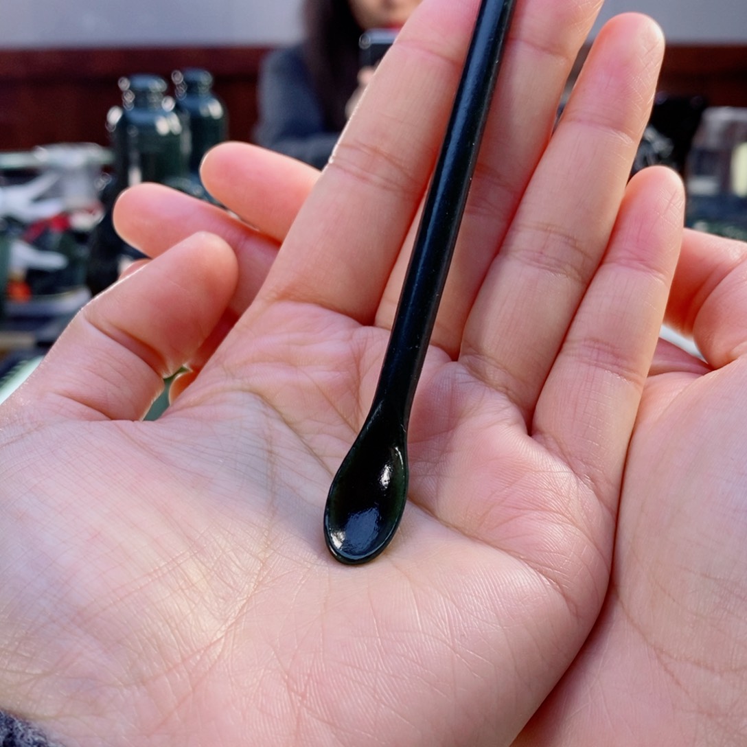 和田玉（青玉）摆件未镶嵌咖啡勺