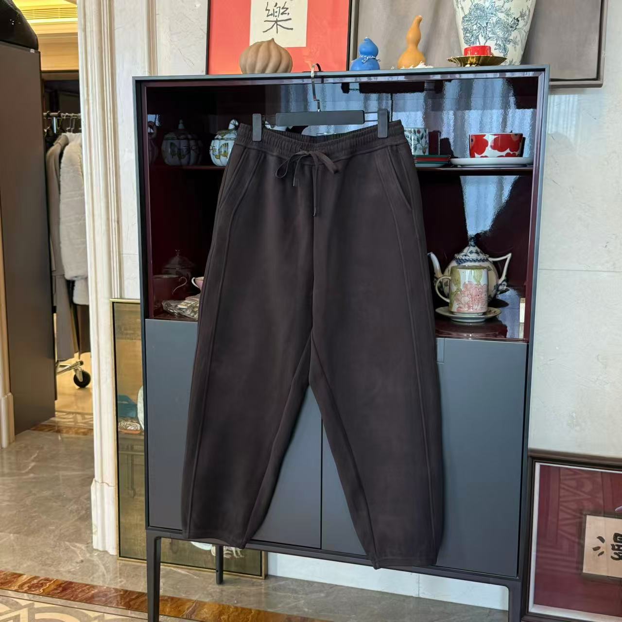 《防风裤男款》MYL 2025秋季新品聚酯混纺防风裤休闲裤中腰系带长裤