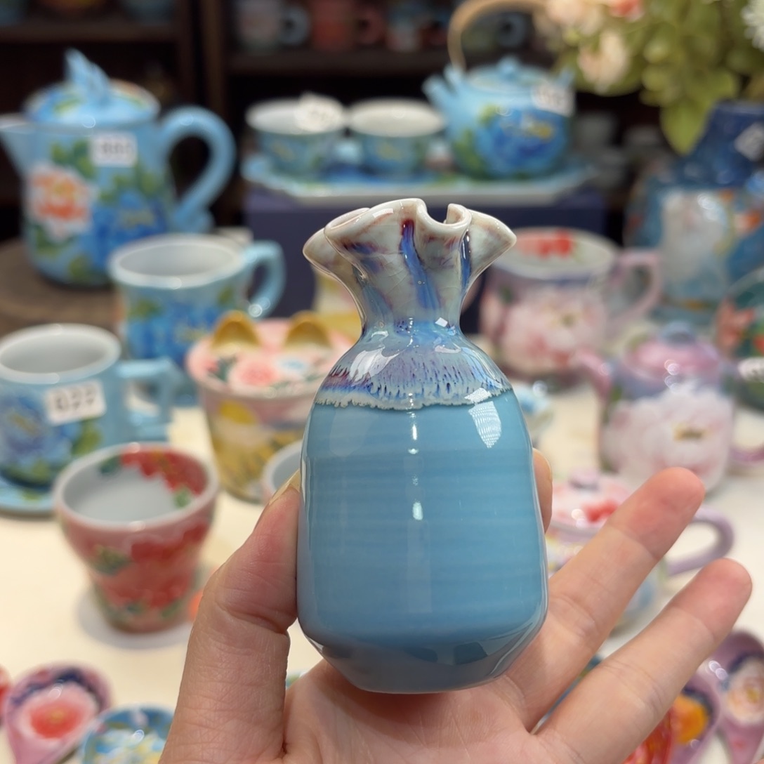 景德镇手绘高温釉下彩陶瓷茶具