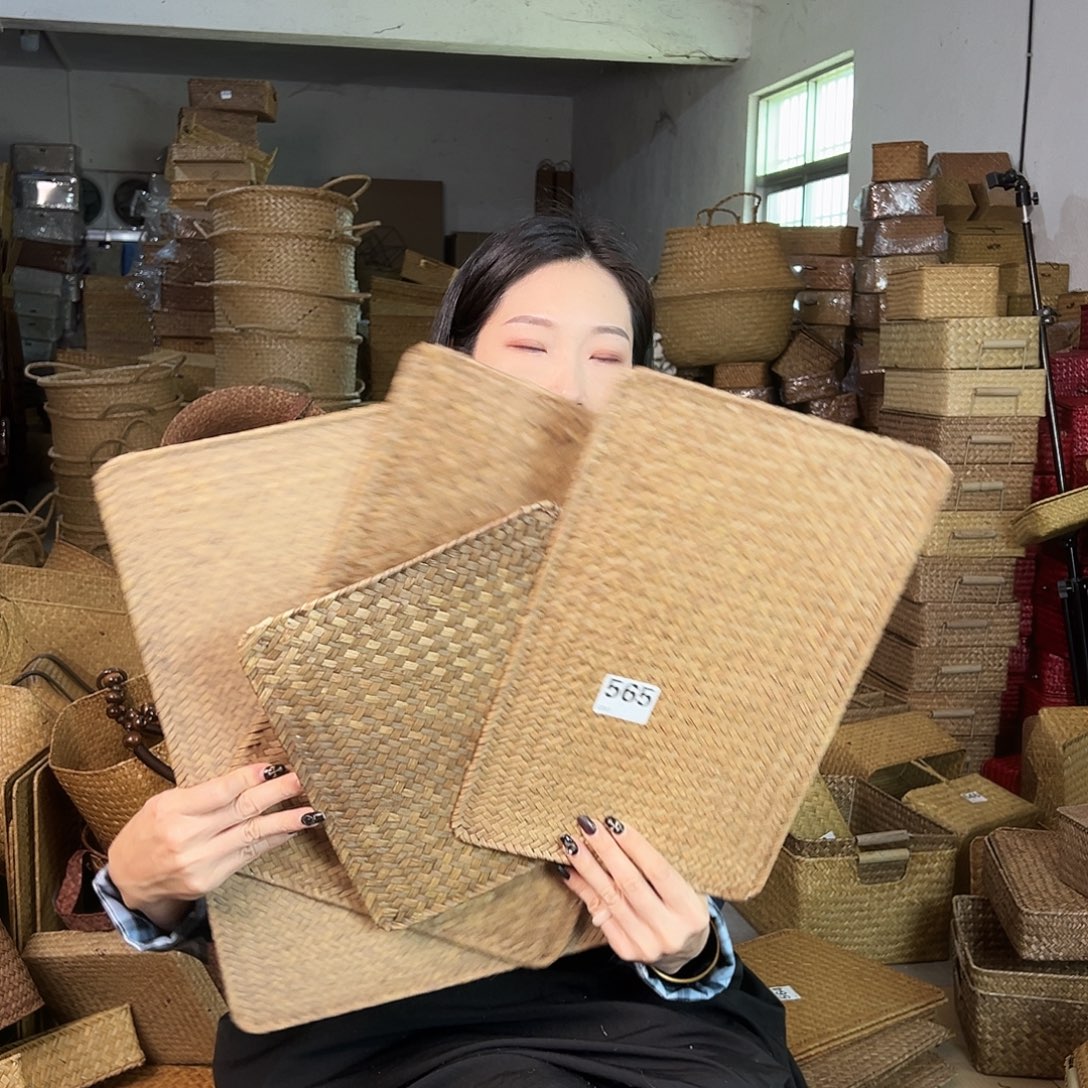 草编草编包/草编收纳盒带瑕疵