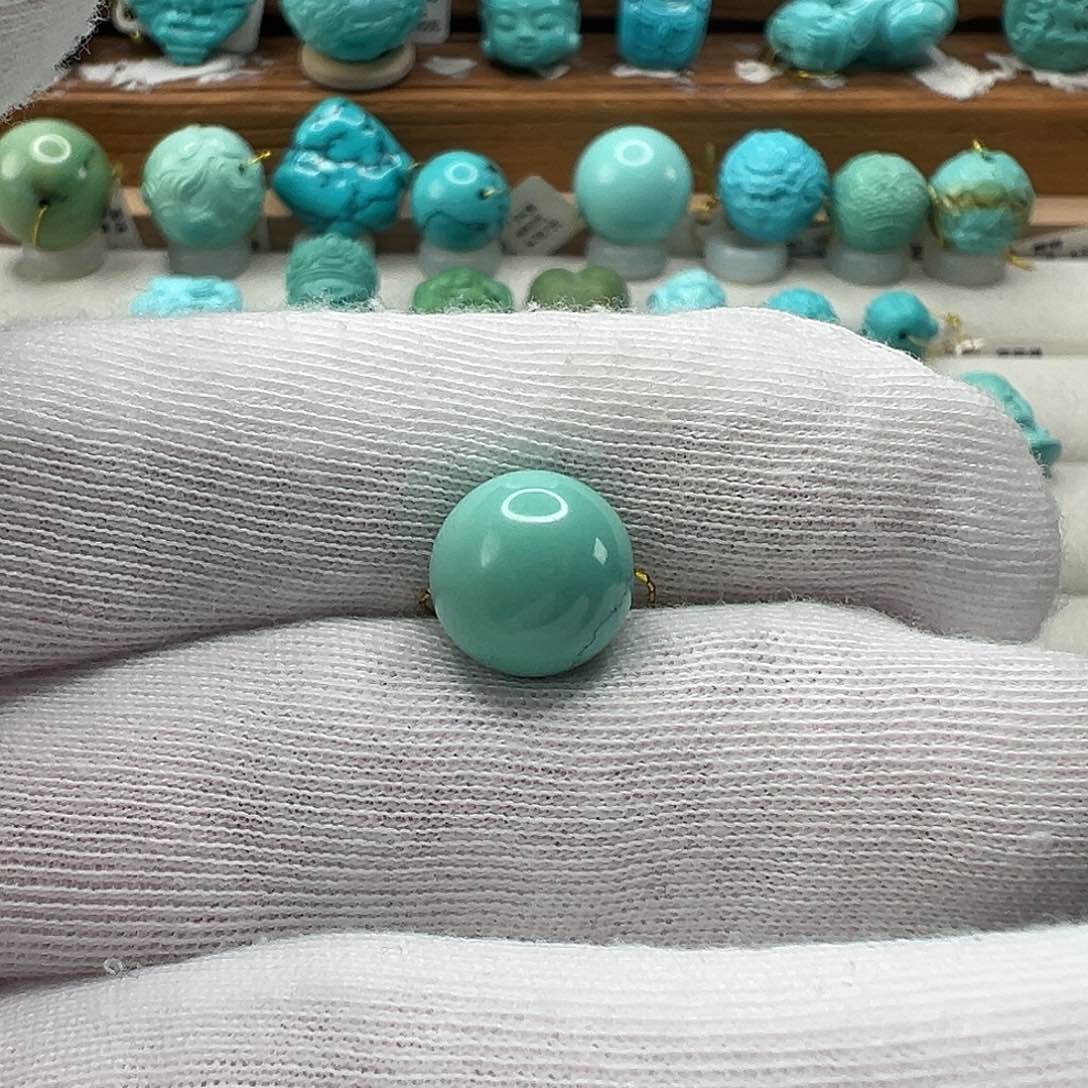 绿松石圆珠 未镶嵌