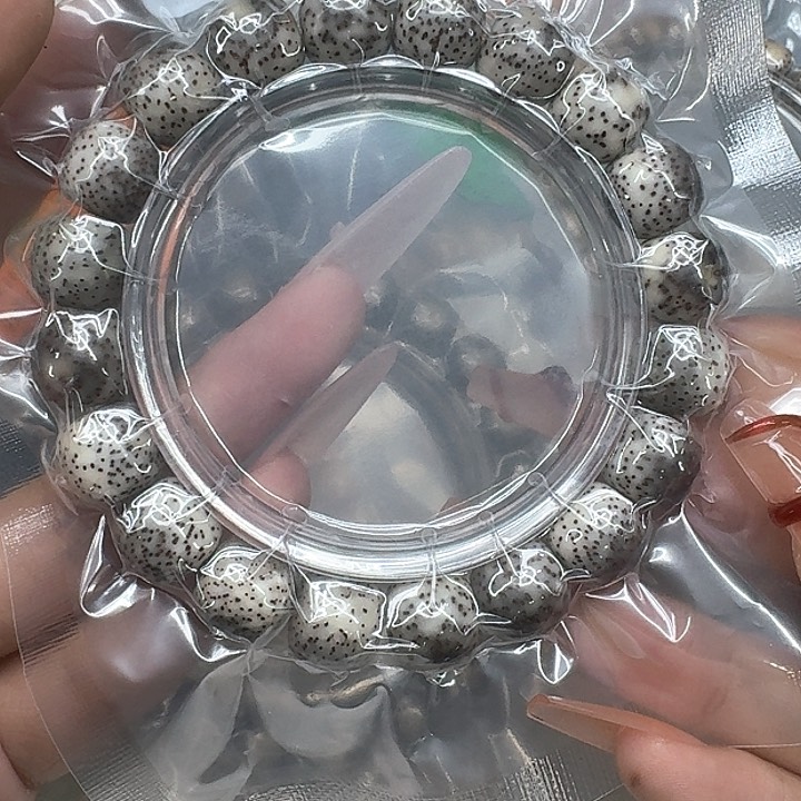 星月菩提手串339高端黑灰星月菩提12桶单圈