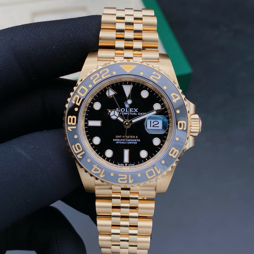 99新 Rolex/劳力士 25年全套/格林尼治126718全金皮蛋圈/表径40