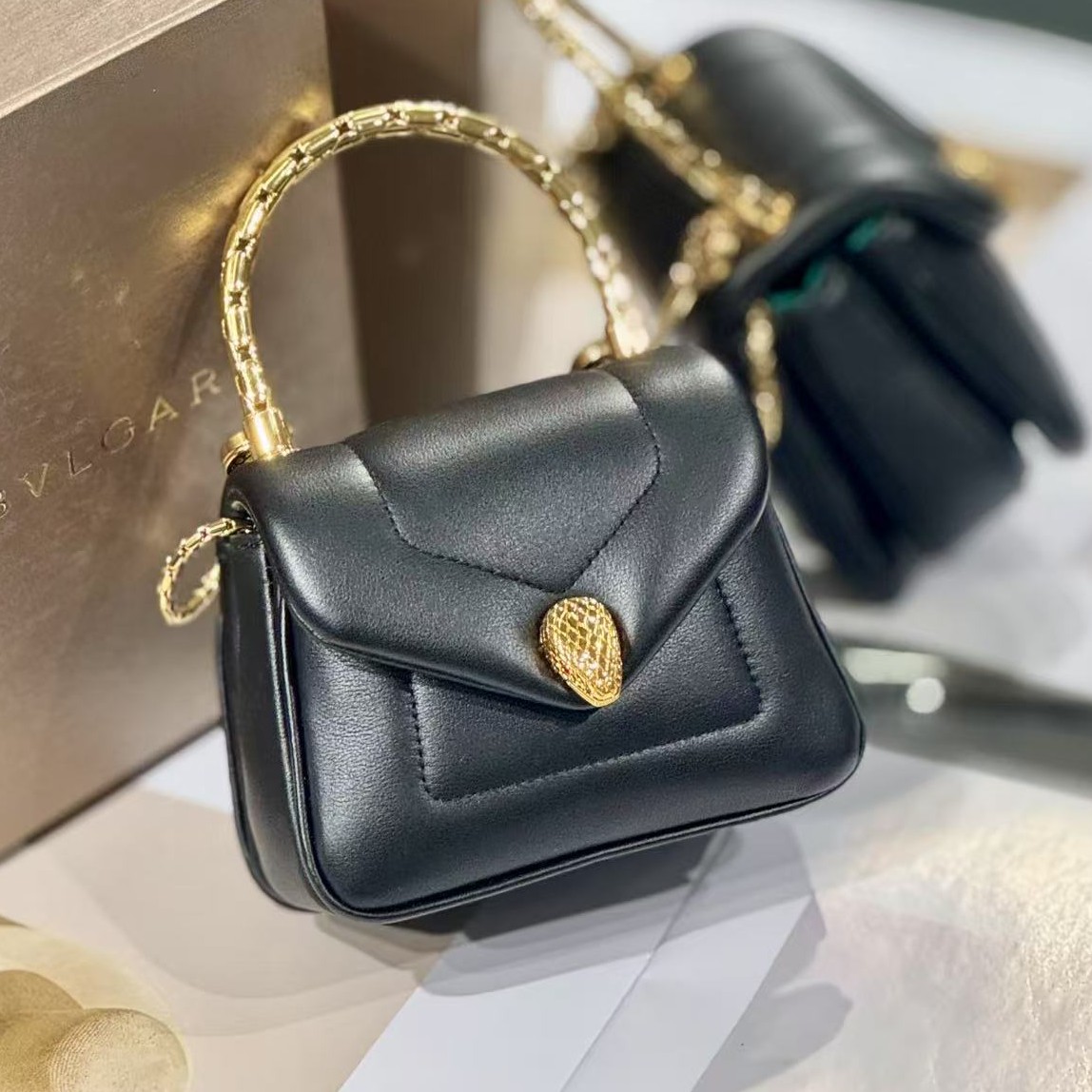 未使用 BVLGARI/宝格丽 lina/宝格丽超mini蛇头包