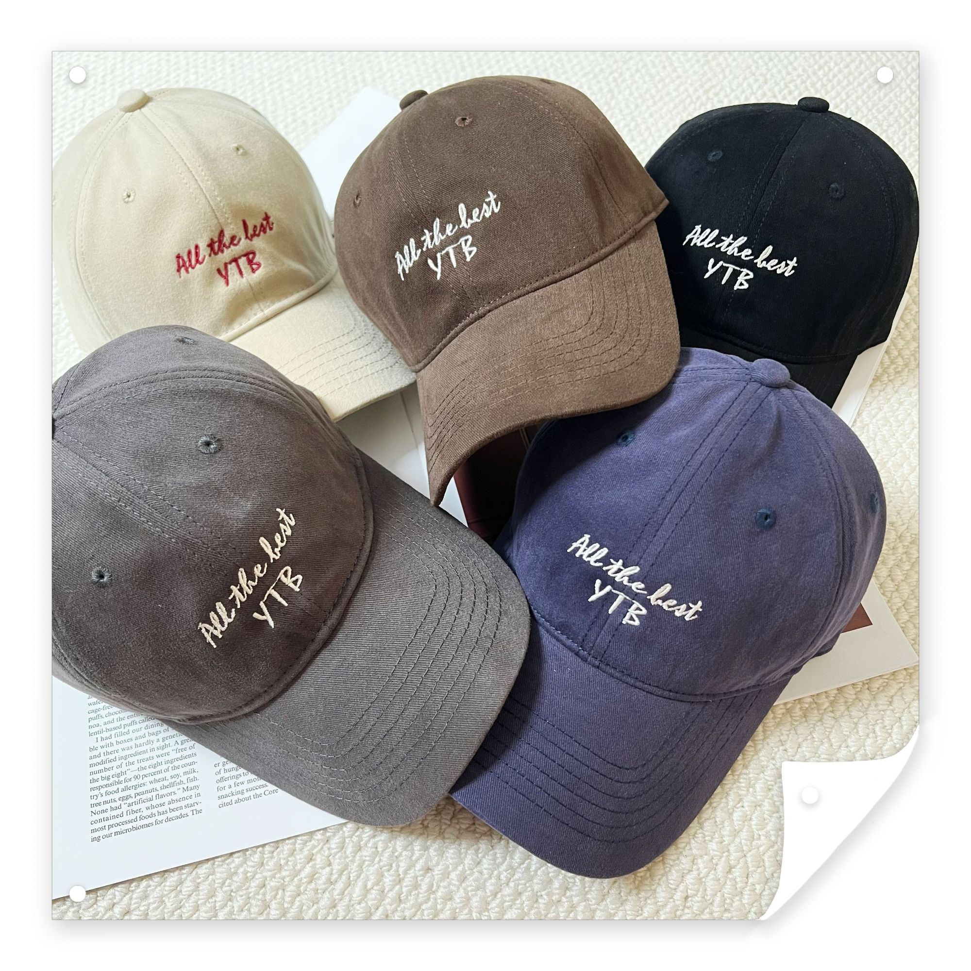 NICE韩版字母刺绣棒球帽加大加深帽檐简约休闲百搭显脸小情侣款