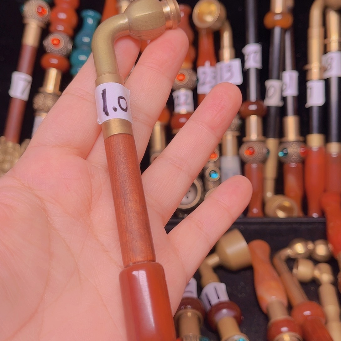 黄铜一口香15公分内经1公分