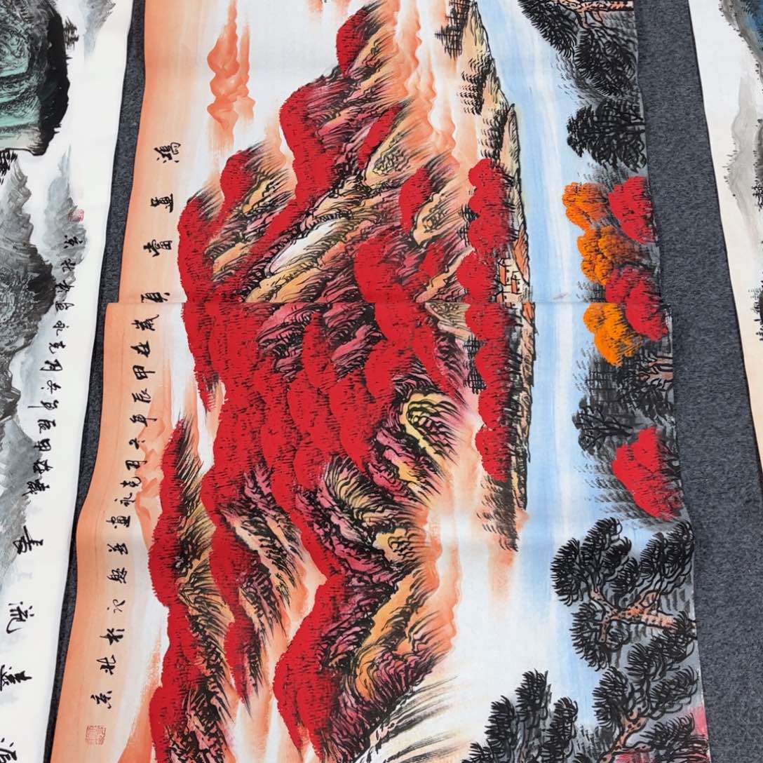 国画国画山水手绘作品