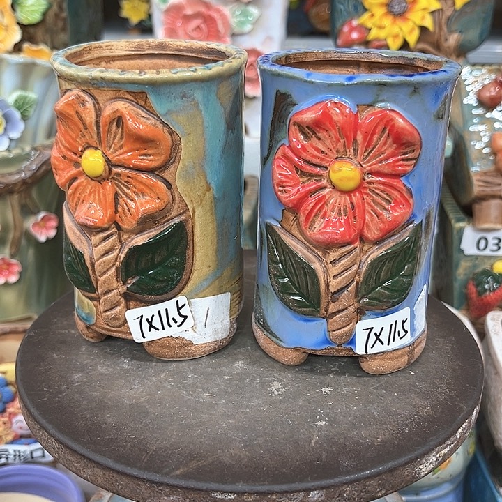 紫砂花盆粗陶材质多肉花盆