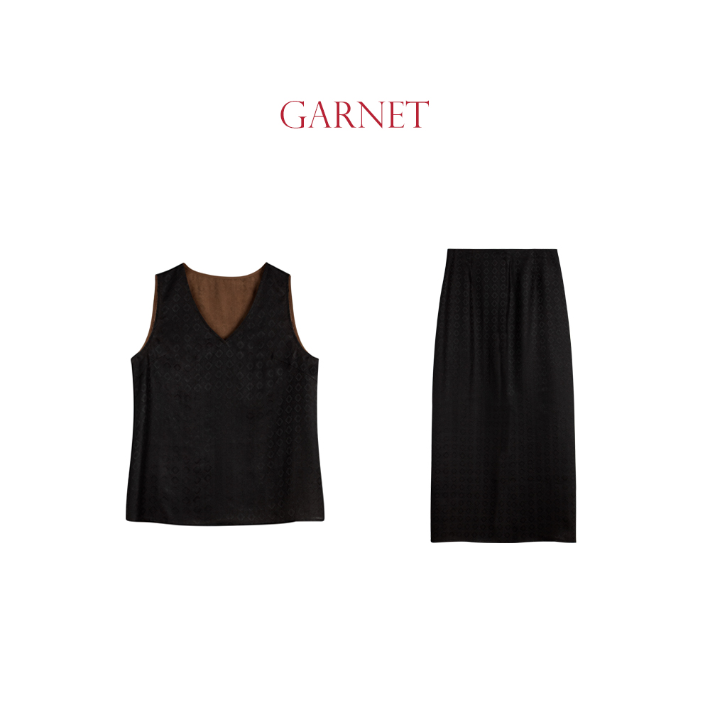 GARNET夏季新款新中式套装裙HSL25SS015-HSL25SS016