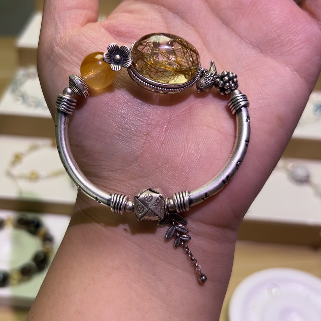 水晶手链银S925镶嵌