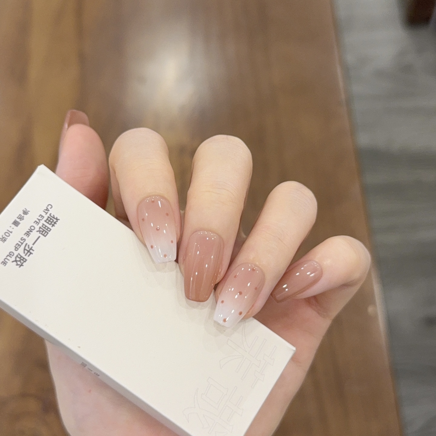 茉哉【奶芙泡泡】纯手工定制美甲拆卸穿戴甲A4667