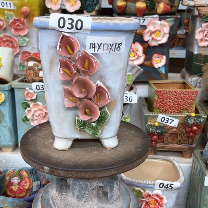 紫砂花盆粗陶材质多肉花盆