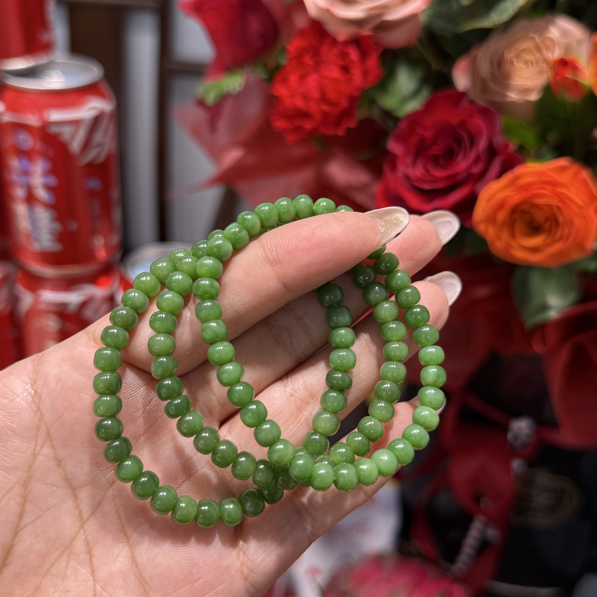 和田玉颈饰未镶嵌碧玉小老型珠TZ多样性拍一发一