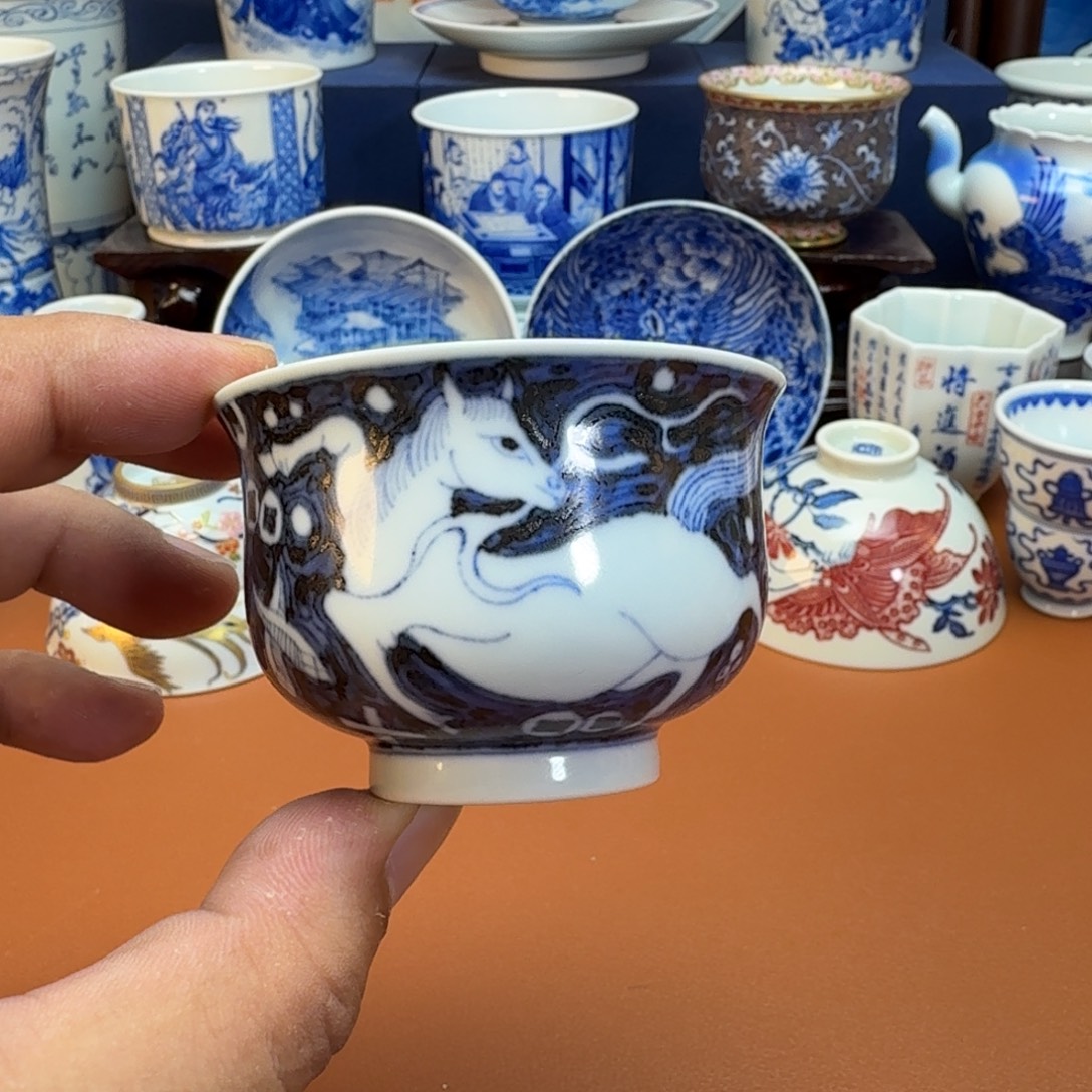 杯子景德全手工手绘陶瓷