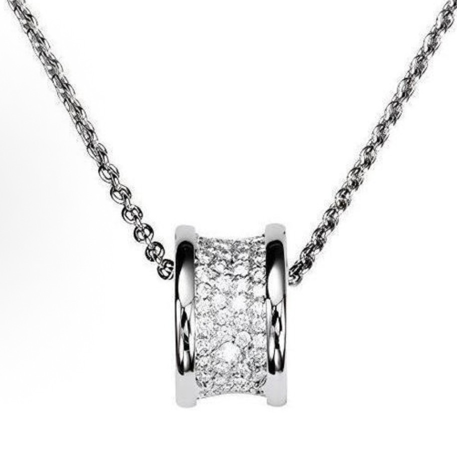 99新 BVLGARI/宝格丽 大蛮腰满天星 满钻项链15651624