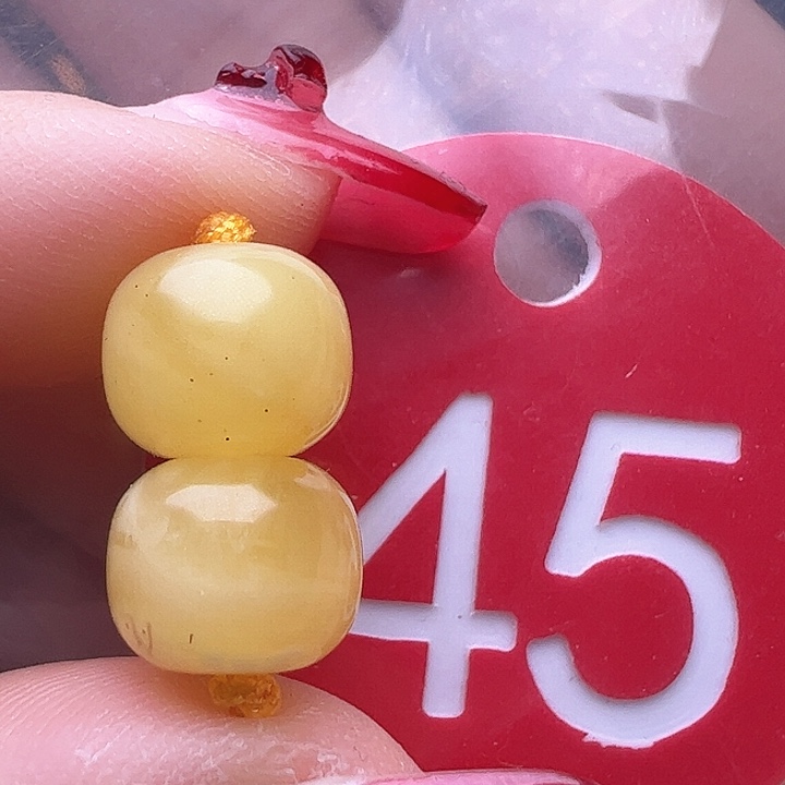 蜜蜡裸石未镶嵌微花粉 9.2mm 老型