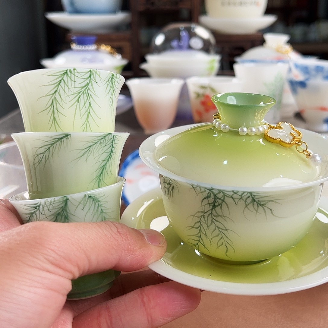 陶杯子璞玉陶瓷茶具手绘系列