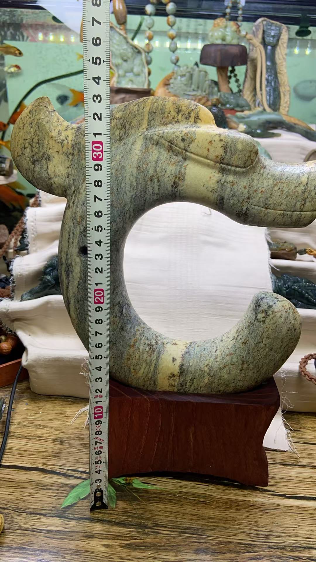 岫岩河磨玉C龙摆件