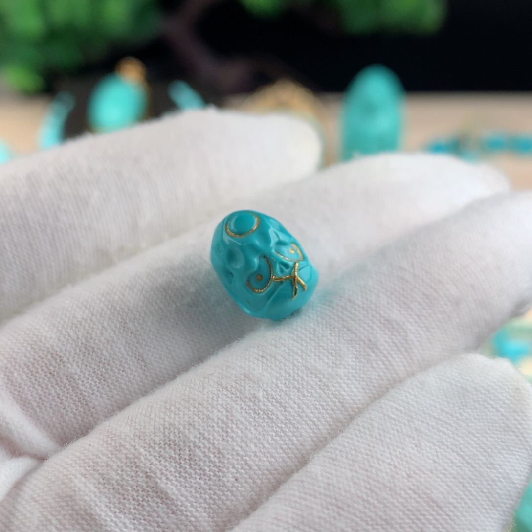【闪购商品】绿松石阿呆18K金镶嵌