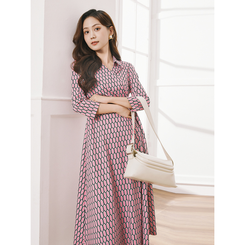 【丽公主专属】莱芙·艾迪儿中长袖连衣裙1V1L94215