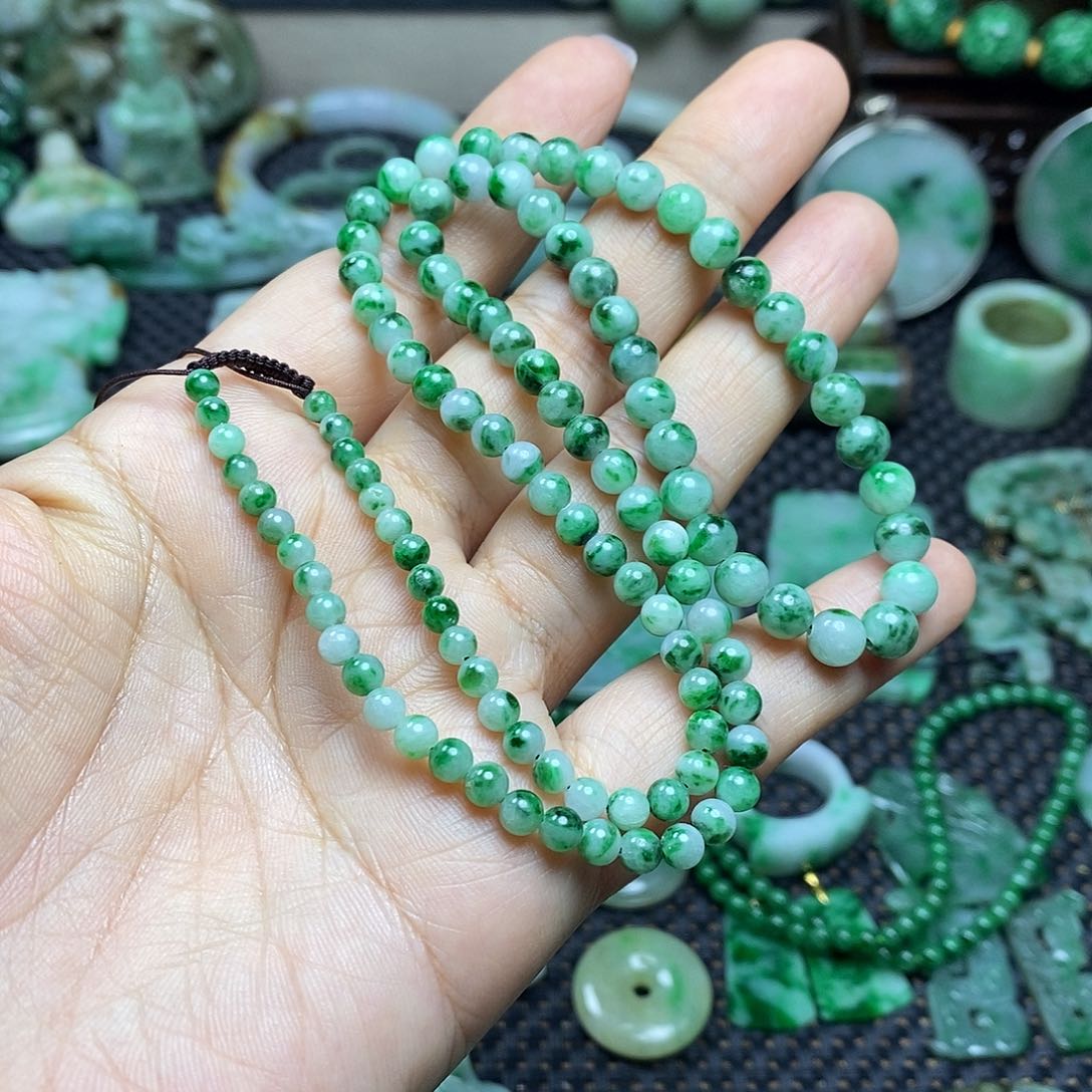 翡翠挂件未镶嵌潘*涛缅甸天然翡翠项链