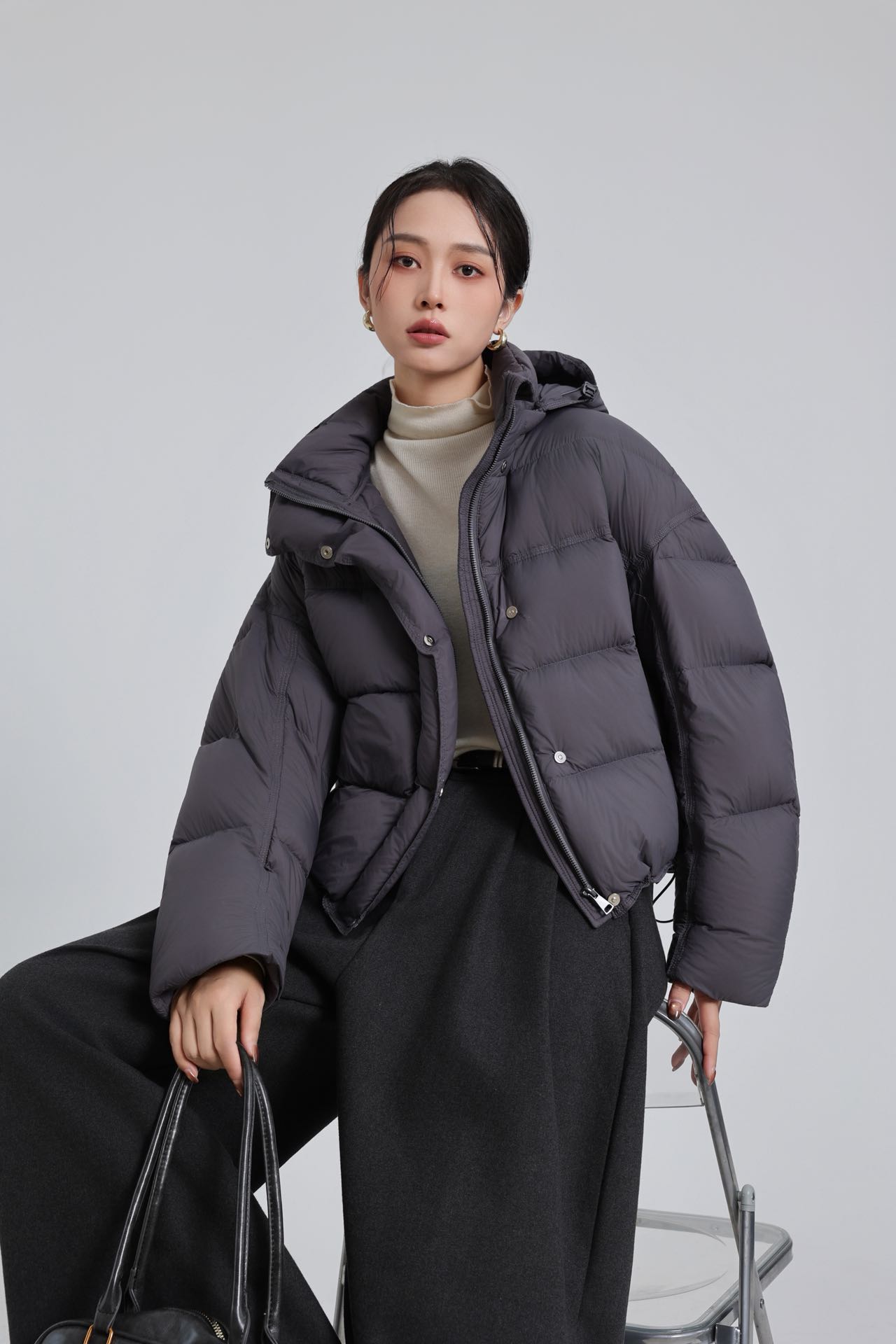 90白鸭绒短款羽绒服冬季泡芙休闲百搭小个子宽松