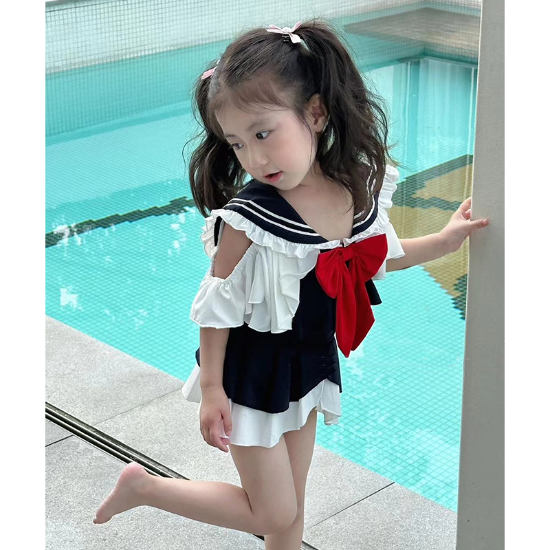 【本妈】“美少女战士”女童可爱宝宝蝴蝶结公主裙泳衣Yq190 25