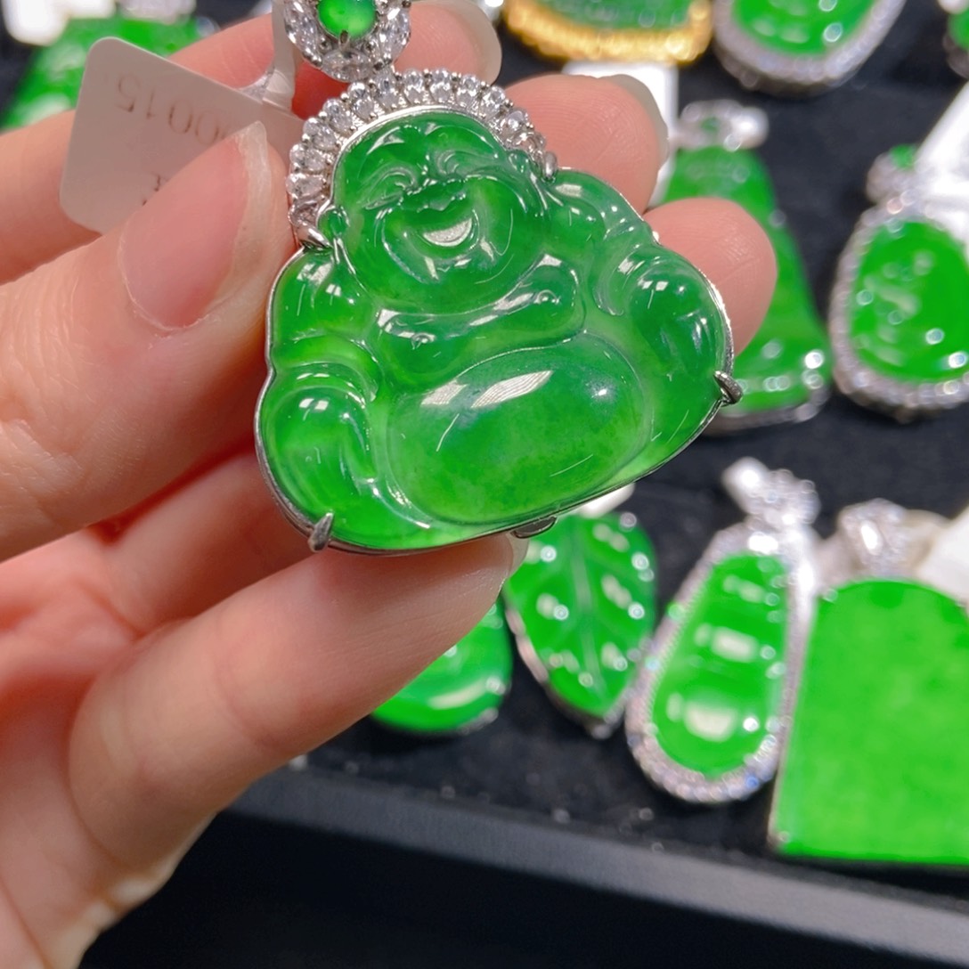 翡翠吊坠(不含链)银S925镶嵌