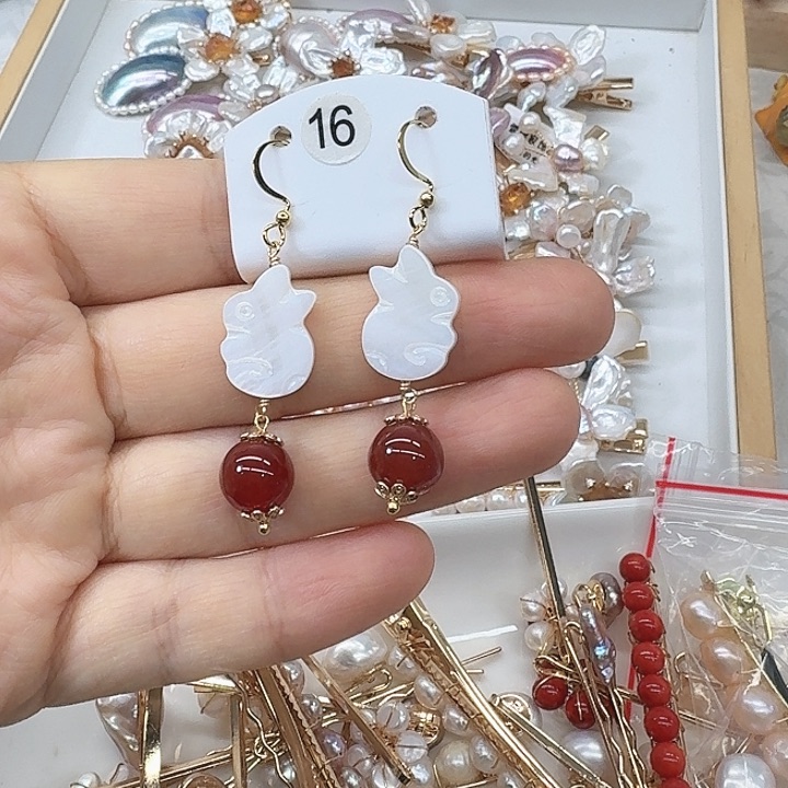 淡水珍珠发饰银S925镶嵌