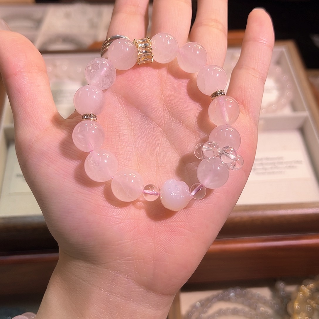 水晶手链未镶嵌粉水晶