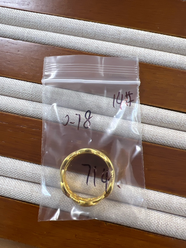 克重0.78 14号 镂空戒指 足金999