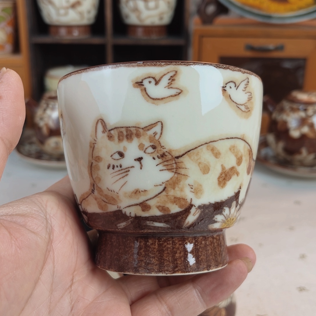 【闪购商品】摆件壹夫手绘高温釉下彩