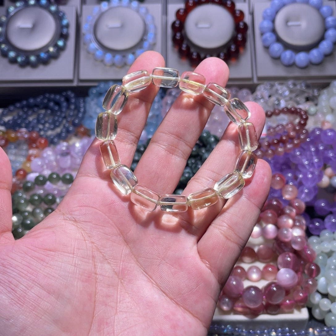 未镶嵌手链水晶纯净体柠檬黄