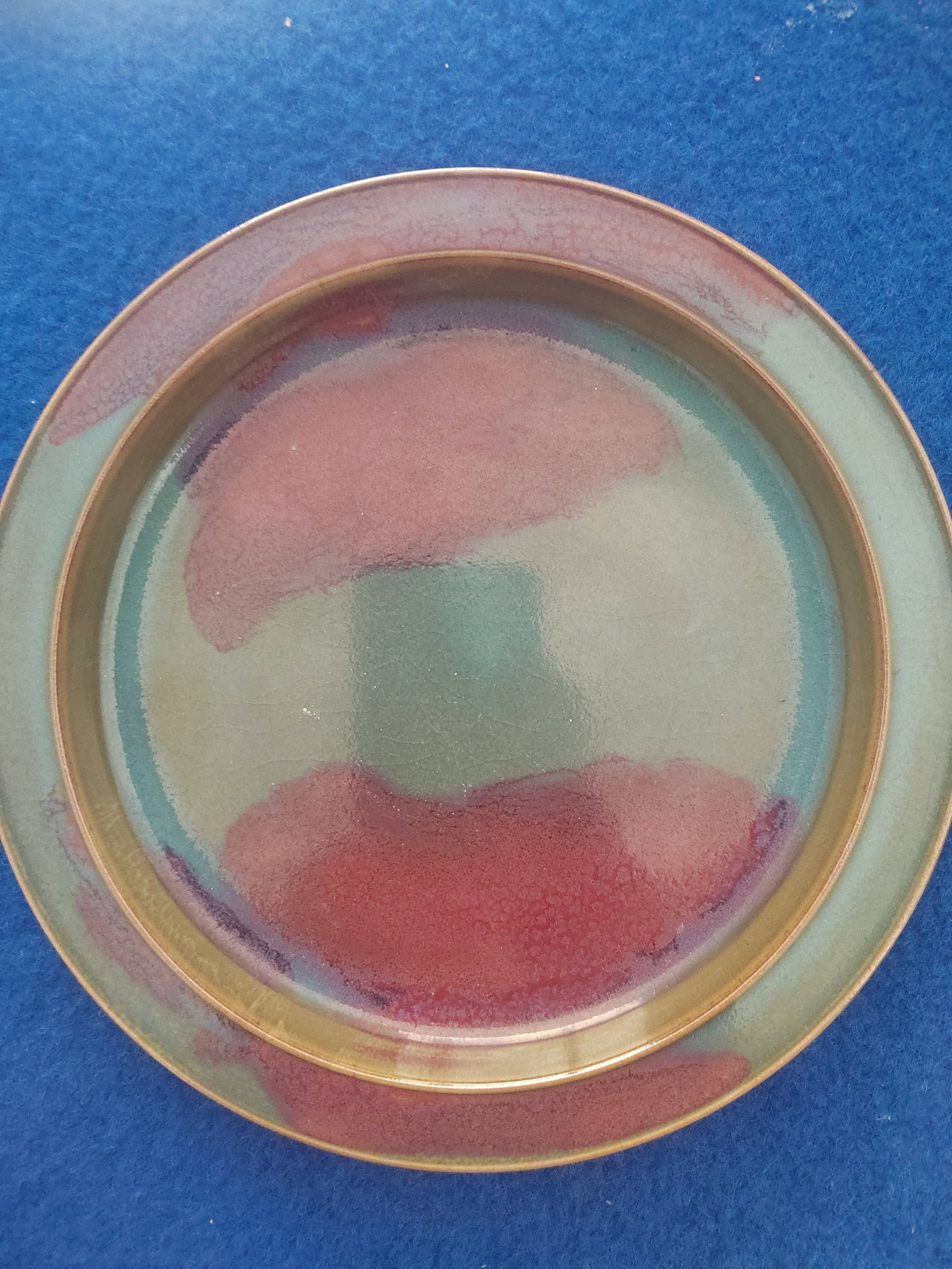 钧瓷柴烧瓷器盘子