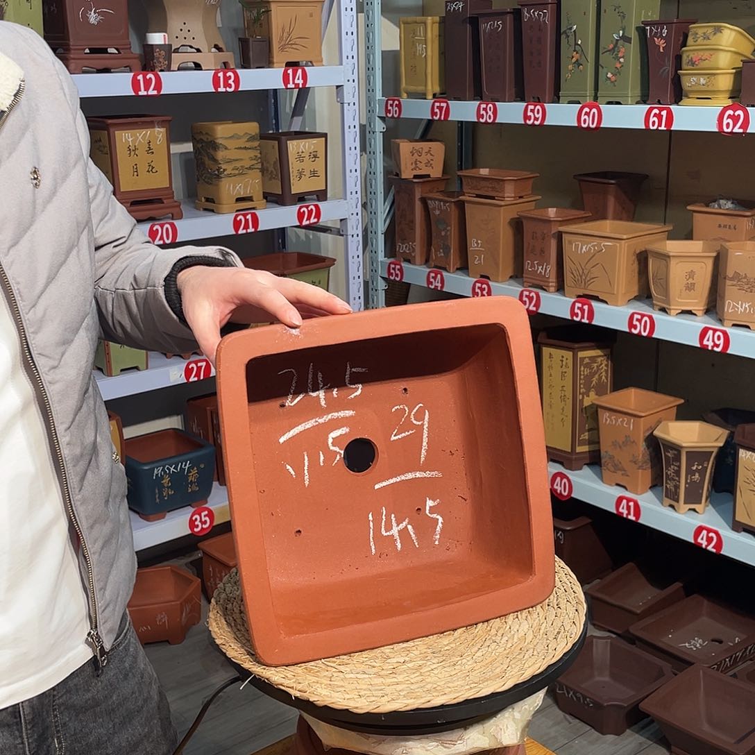 天心紫砂手工花盆