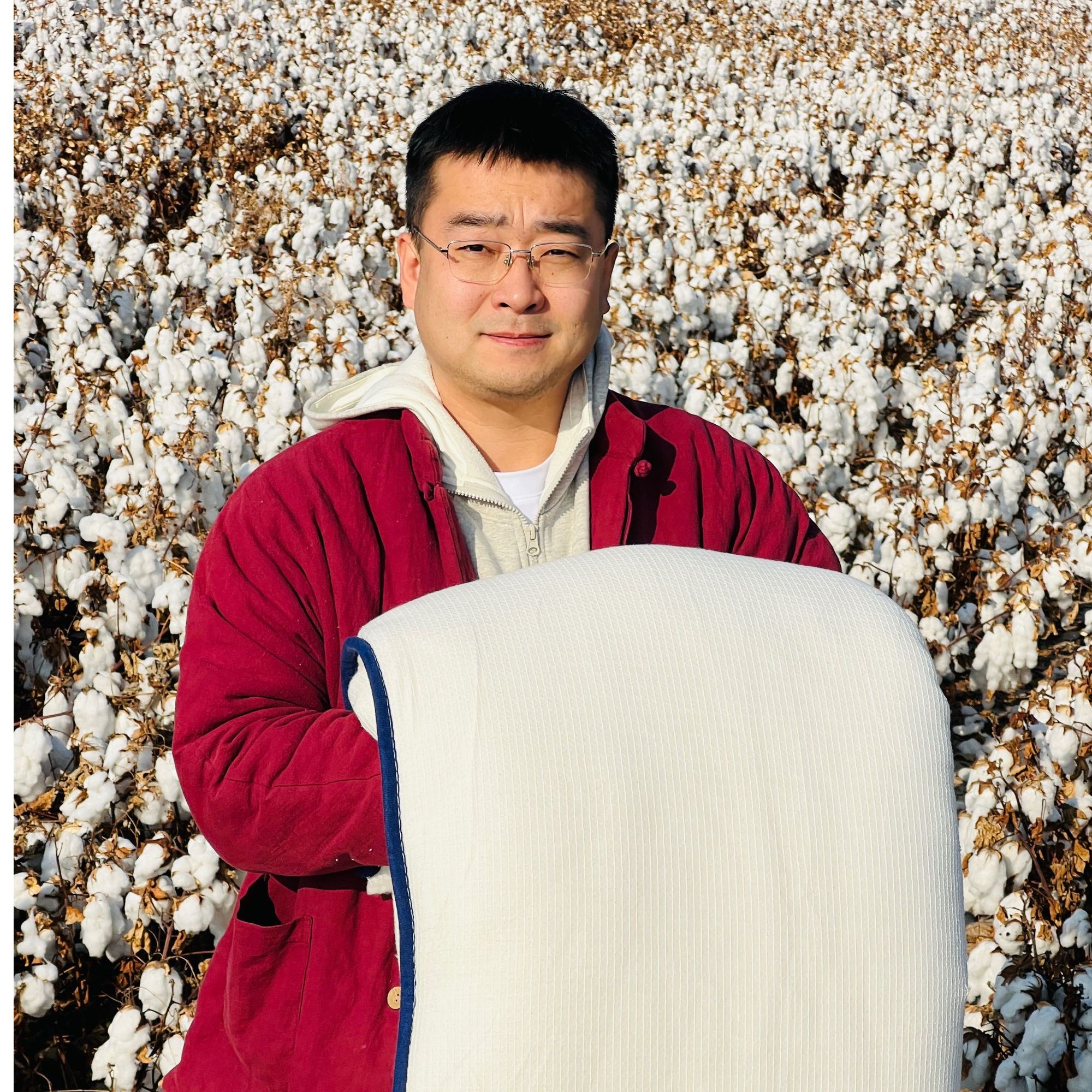 【许凯专属】天山沐雪鱼鳞网软包边纯棉花被子被芯褥子冬季厚棉被