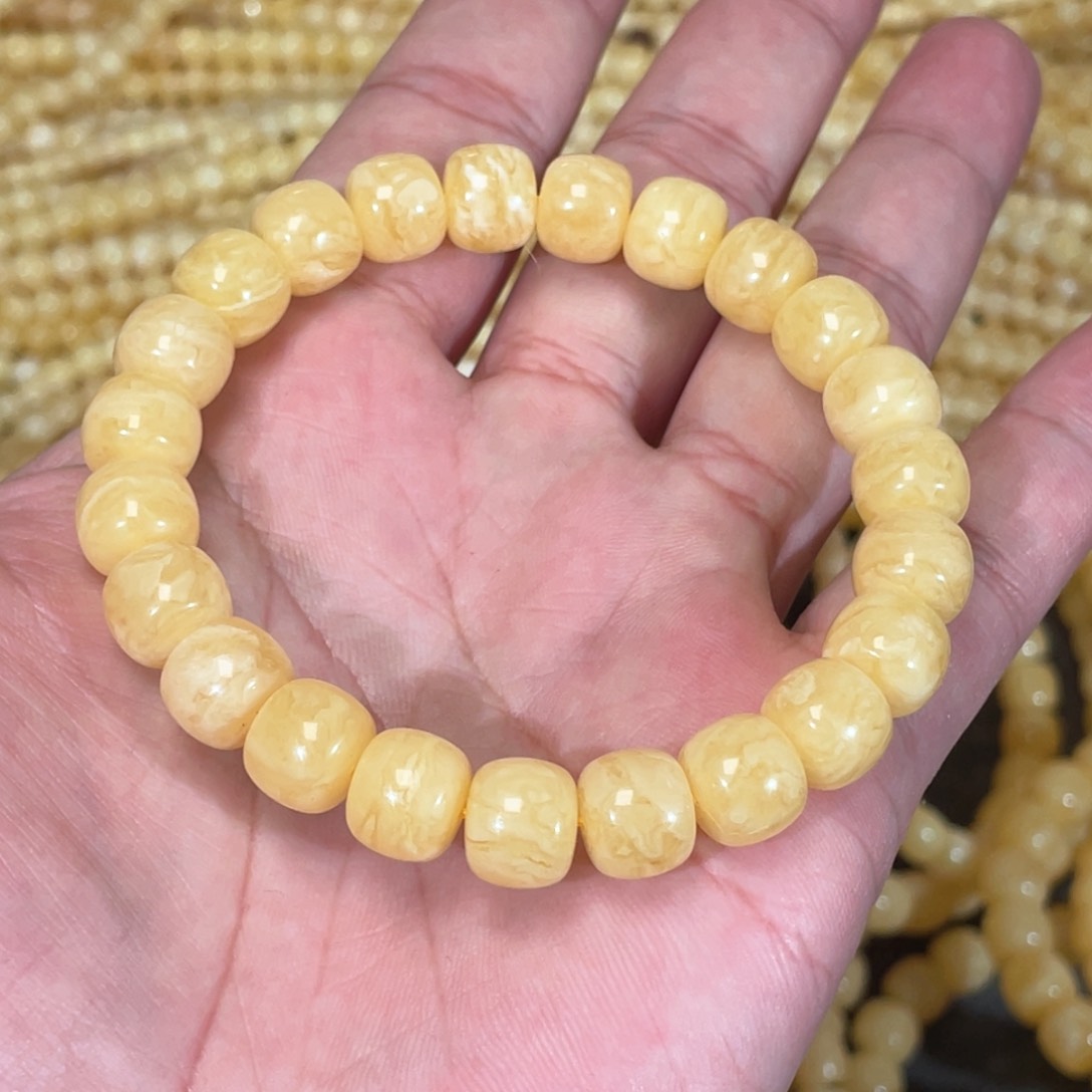 蜜蜡裸石未镶嵌蜜蜡手串10mm