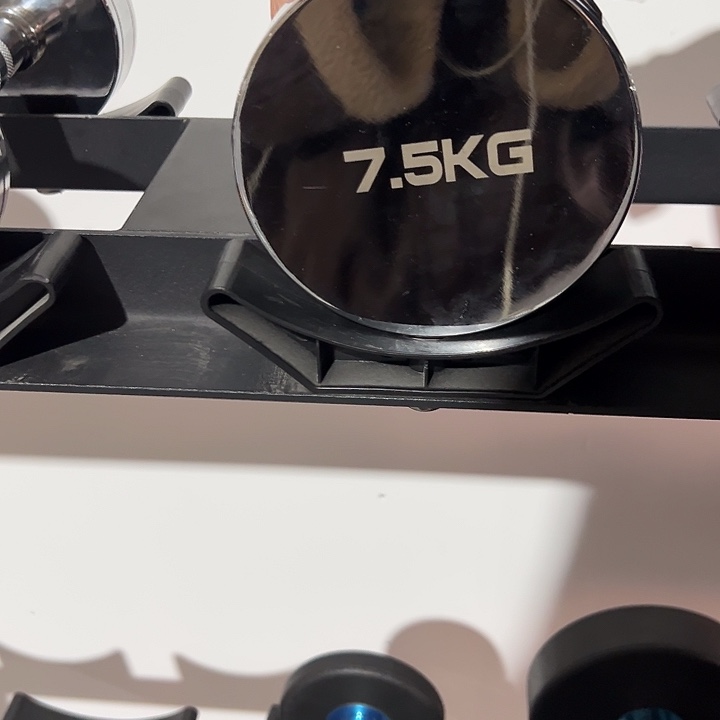 全新电镀纯钢哑铃7.5公斤一对