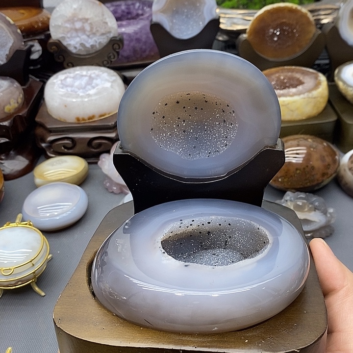 摆件紫晶未镶嵌聚宝盆