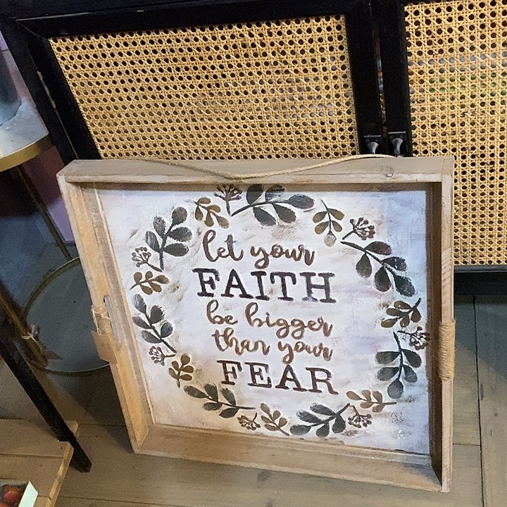 有机玻璃实木铁艺复古挂画60.*60