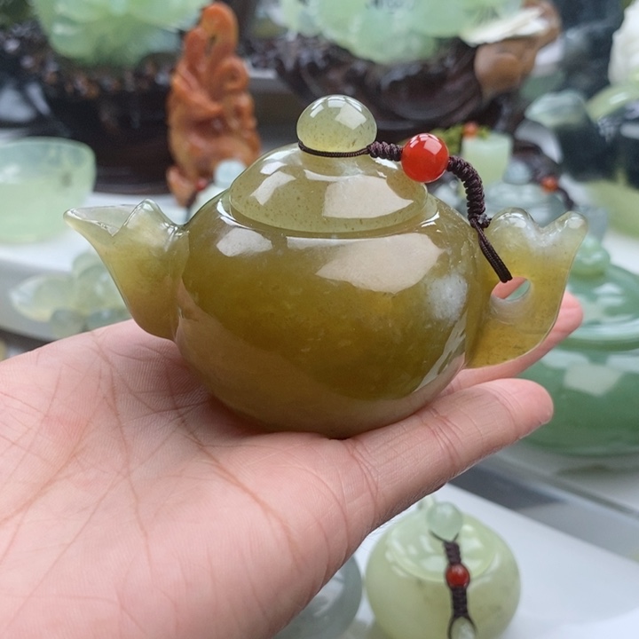 岫玉四大名玉手把壶未镶嵌