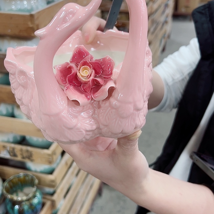 有孔.凑满10元发货多肉陶瓷花盆！