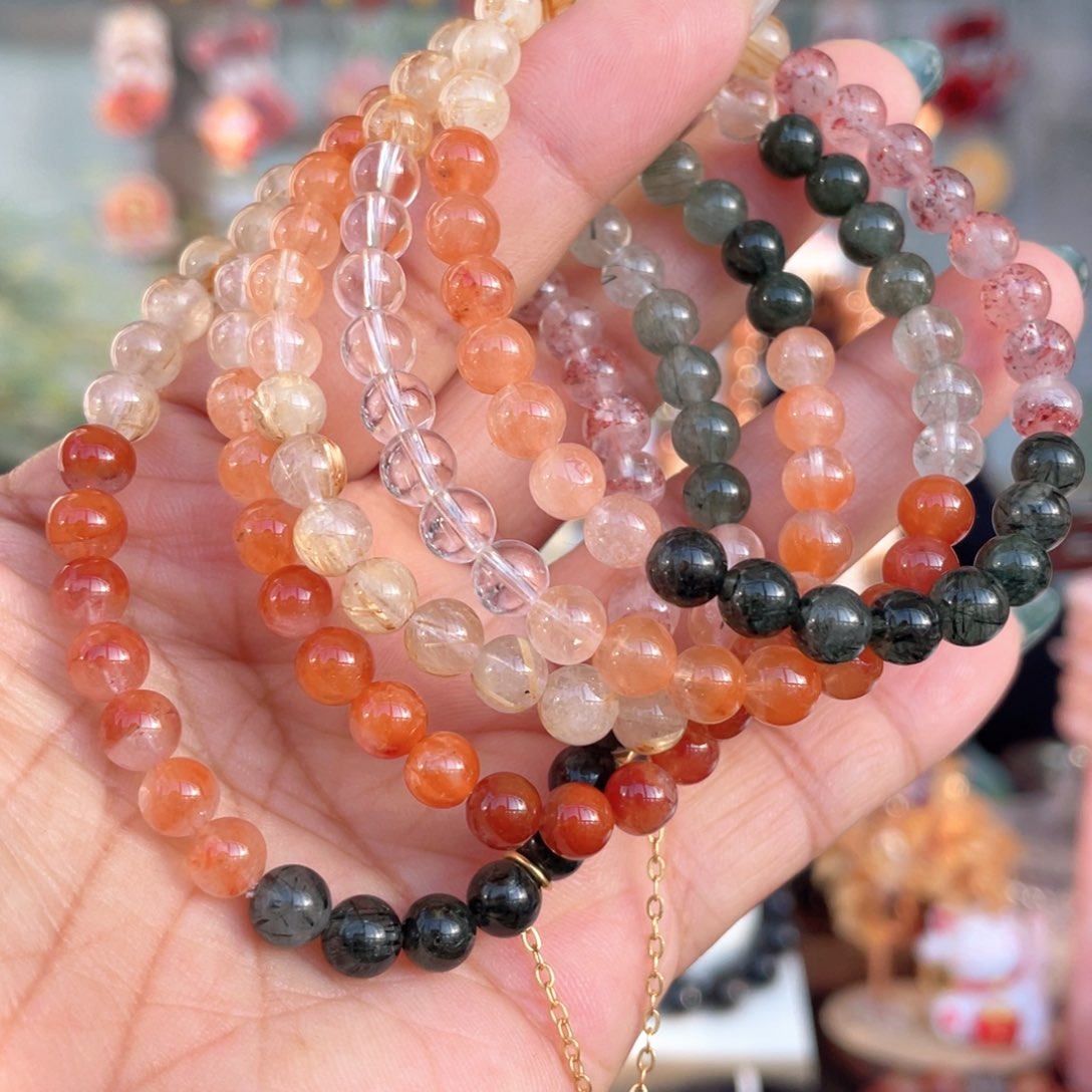 水晶手串未镶嵌6mm多宝手串多样性发其一