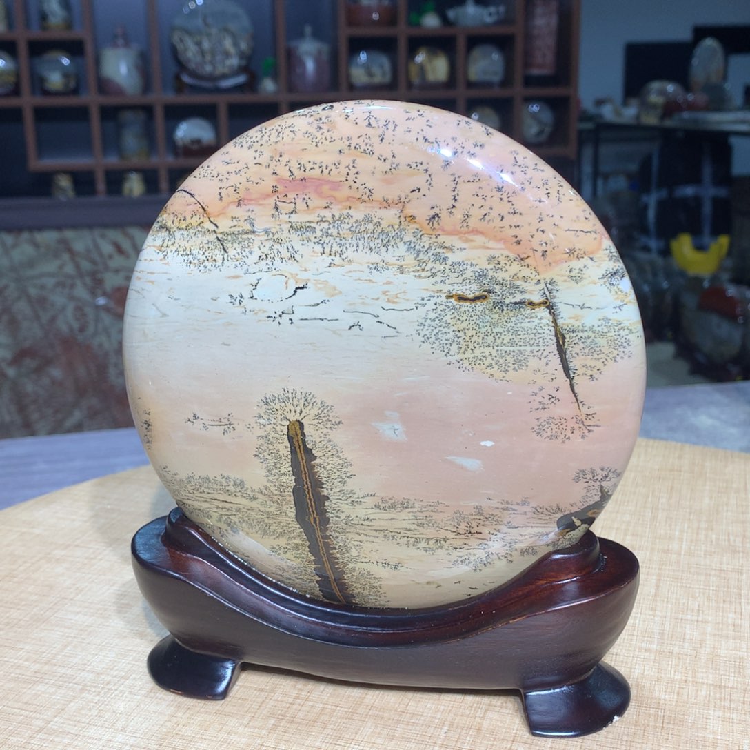 紫砂，广西国画石摆件，收藏观赏