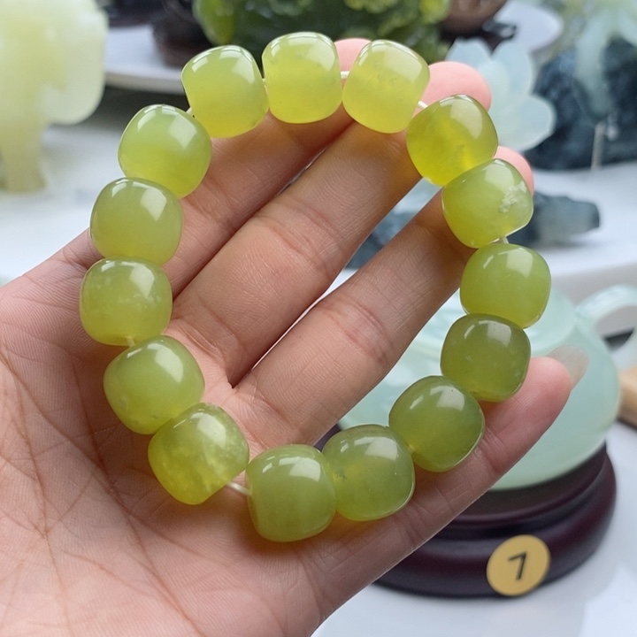 岫玉四大名玉手串未镶嵌