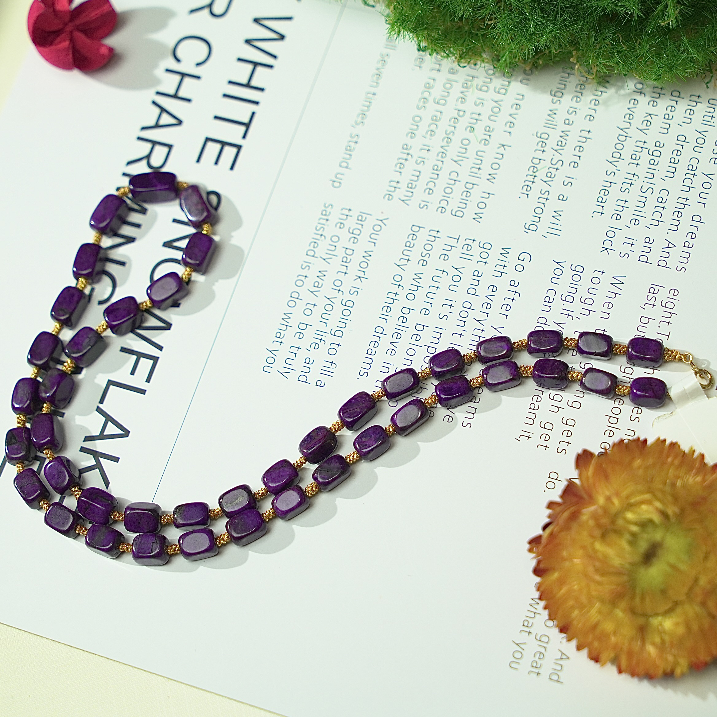 19130舒俱来皇家帝王老油紫方糖项链约4.6mm