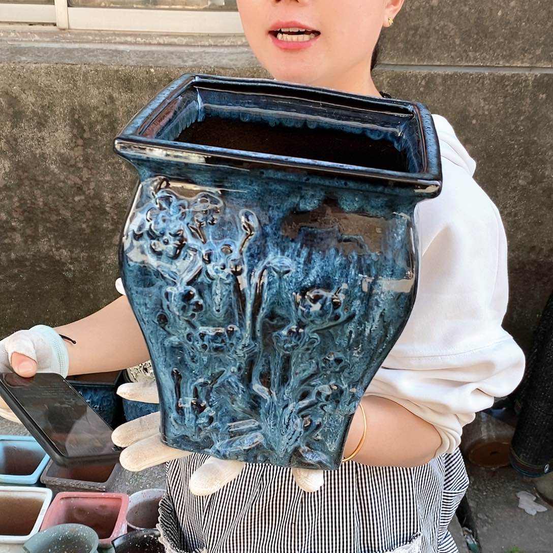 紫砂花盆正品口20高24