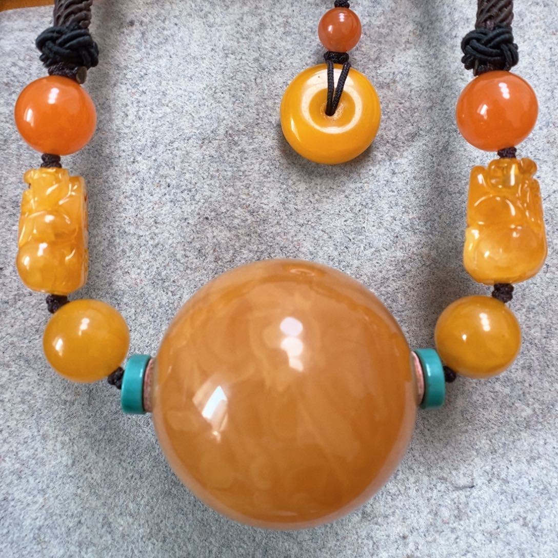 蜜蜡项链未镶嵌蜜蜡锁骨