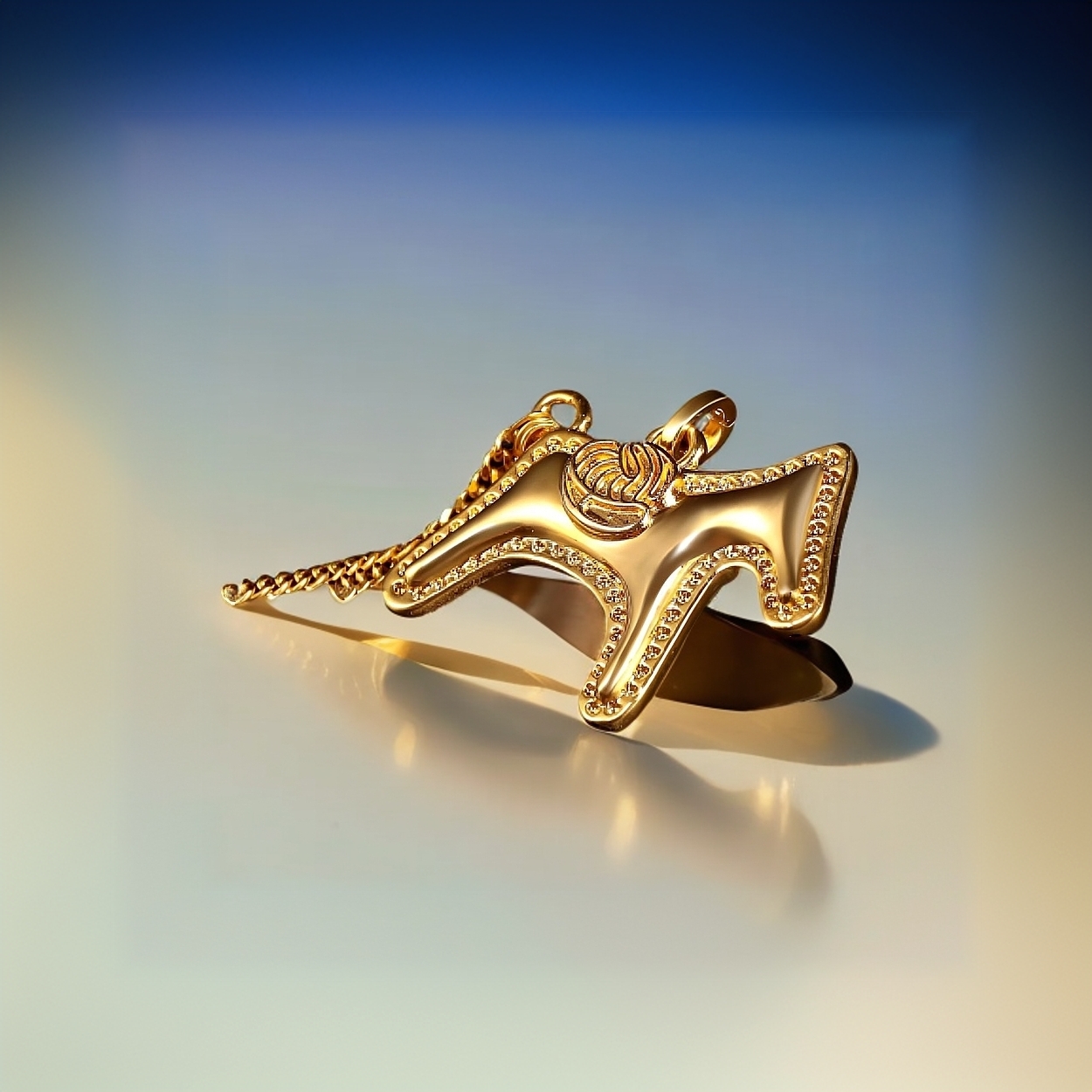 18k金流苏吊坠马到功成 火爆全网可爱简约时尚风格金色