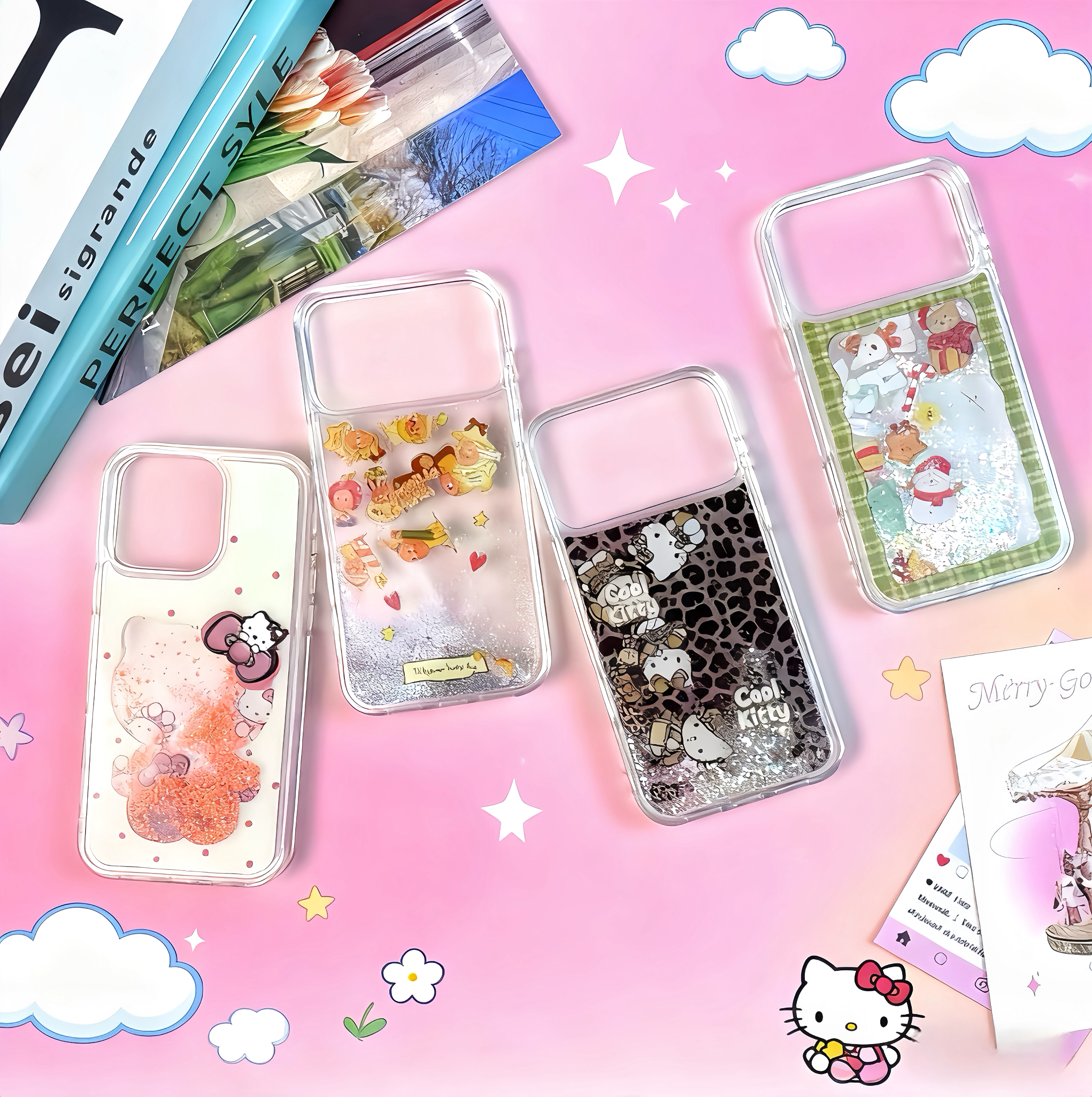 卡通流沙可爱透色小众个性创意手机壳适用于苹果17promax